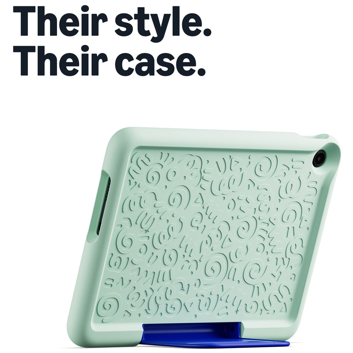 Amazon - Kids Tablet 11 Case for Ages 3-6 - Protective, with Built-In Handle and Stand - Cool Green