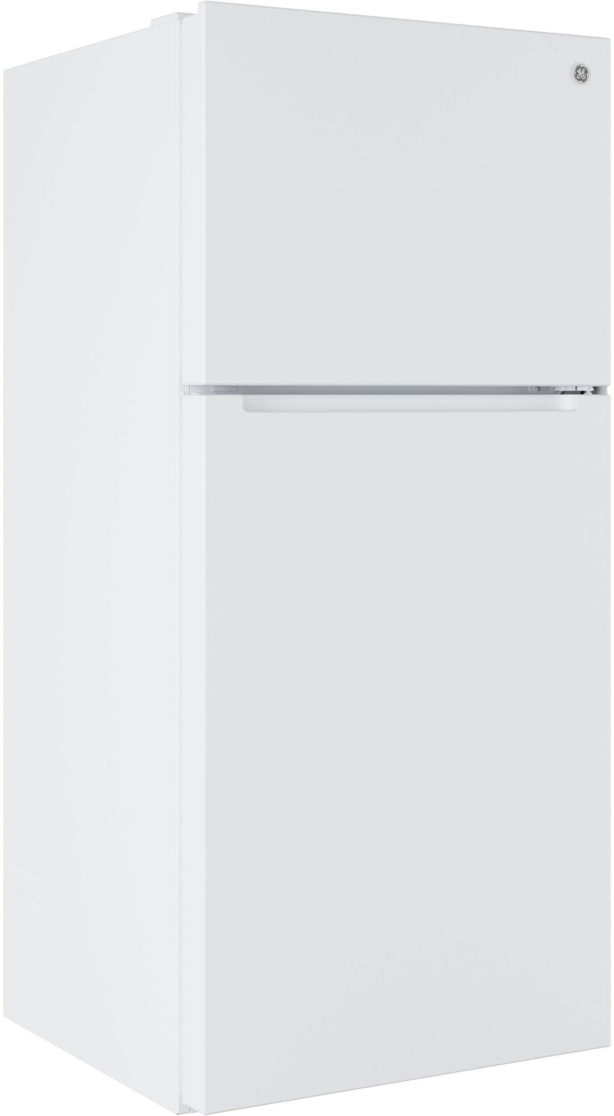 GE - 30 in. Wide 21 Cu. Ft. Freestanding Garage Ready Top Freezer Refrigerator with Bright LED Lighting - White