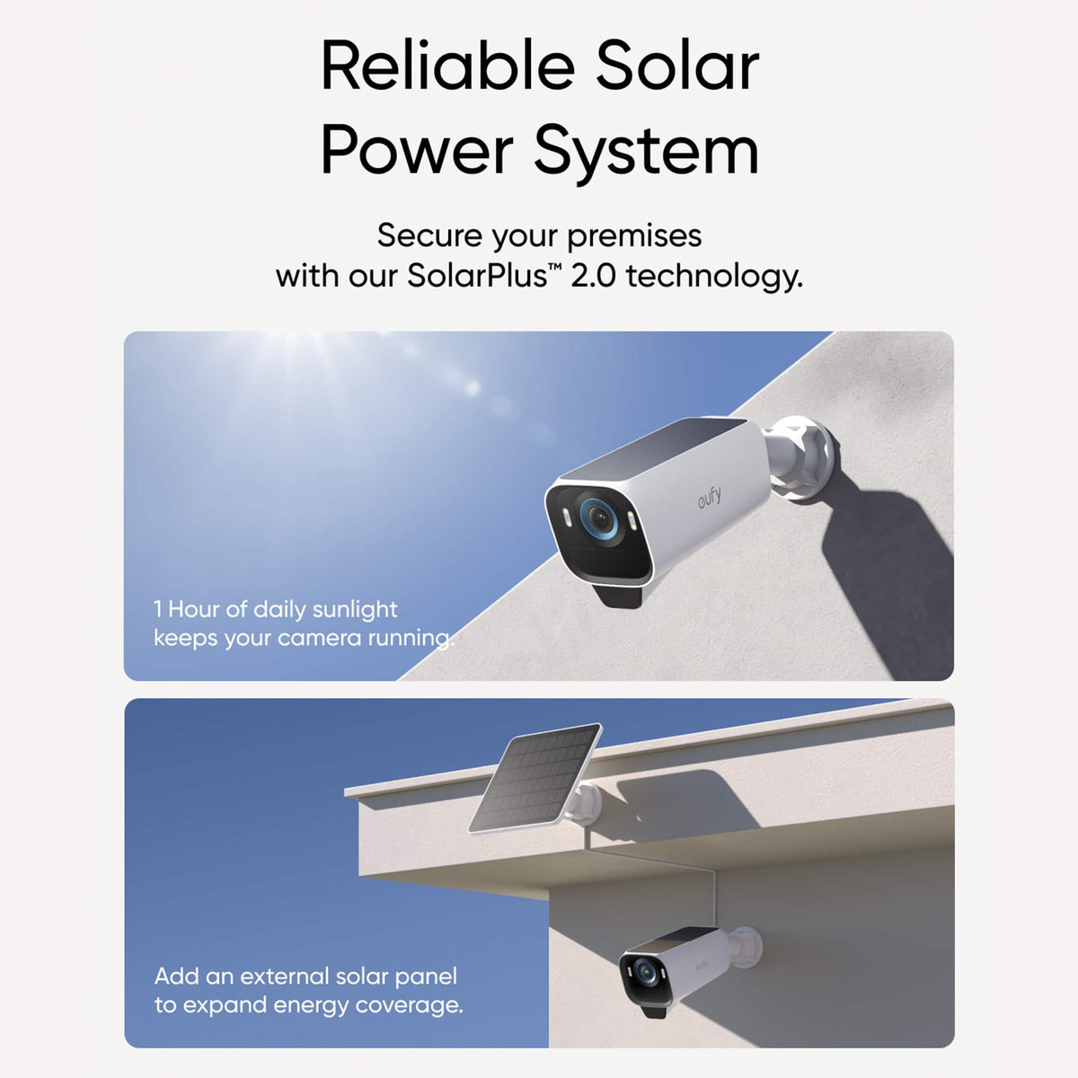 eufy - eufyCam S3 Pro, 2-Outdoor Wireless 4K Solar Powered Security Cameras with HomeBase 3 - White