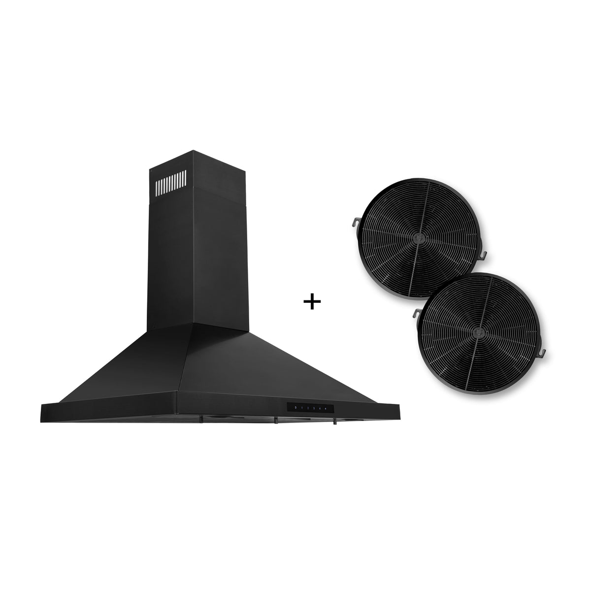 ZLINE - 30 inches - Externally Vented - Wall Range Hood - Black Stainless Steel