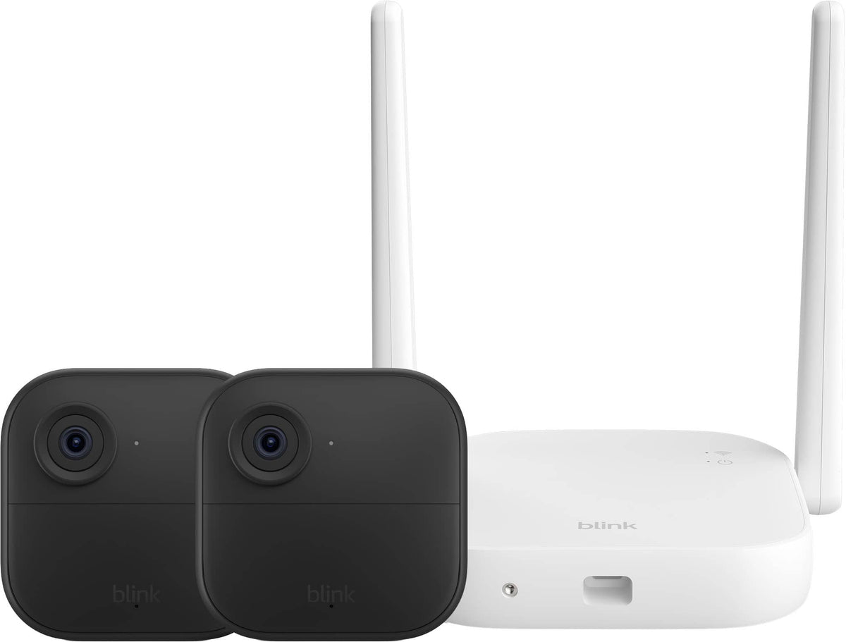 Blink - Outdoor XR+ - Extended Range Battery-Powered Outdoor 4 Camera with 10x security coverage - 2 camera system - Black