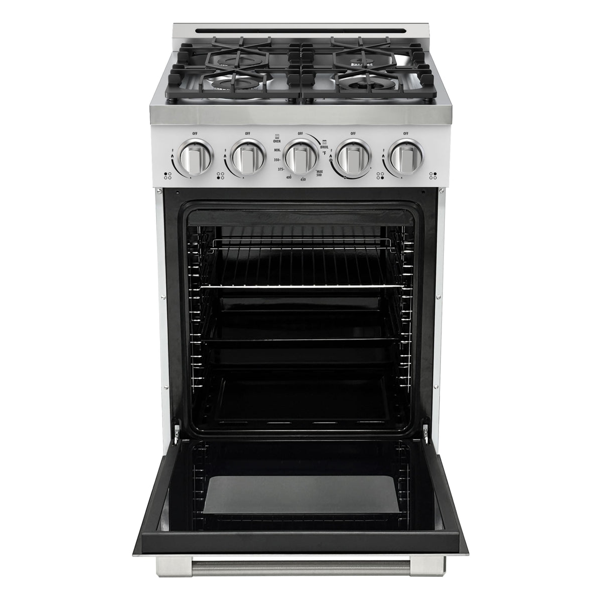 Unique Appliances - Off-Grid 24 in. 4-Burner Waist High Broiler Propane Range in White - White