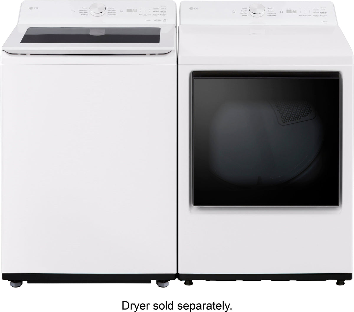 LG - 5.0 Cu. Ft. High-Efficiency Smart Top Load Washer with Easy Unload - Alpine White