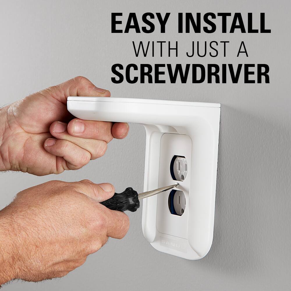 Sanus - Small Device Outlet Speaker Mount - White