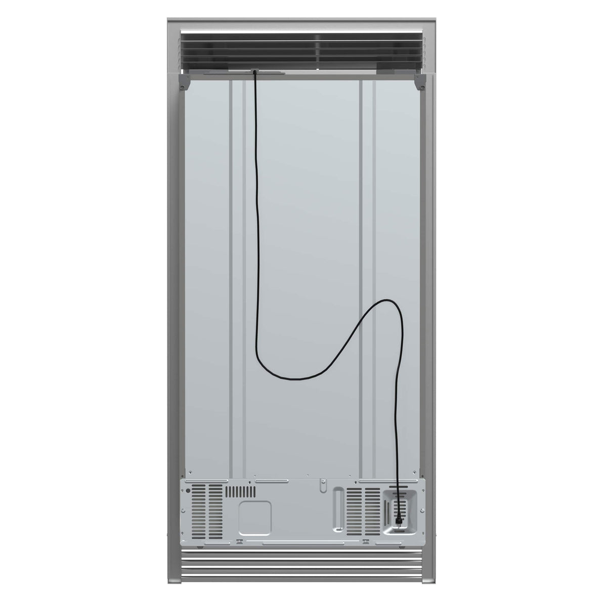 Forno Appliances - 36 in. Wide Salerno 20 Cu. Ft. Side-by-Side Refrigerator with Extendable Decorative Trim Grill - Stainless Steel