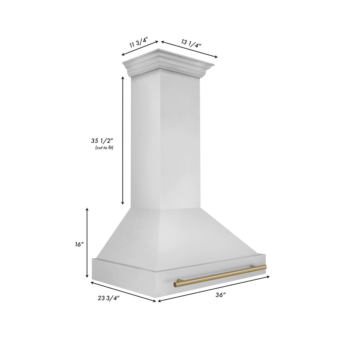 ZLINE Autograph Edition - 36 inches - Externally Vented - Wall Range Hood - Stainless Steel