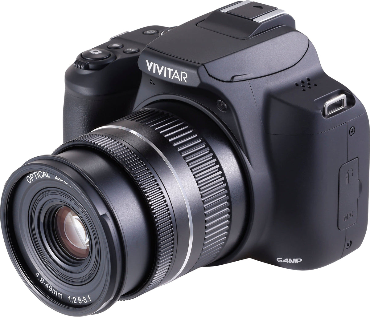 Vivitar - 4K (2160) Video Hybrid Optical Zoom Bridge Camera with Lens - Black