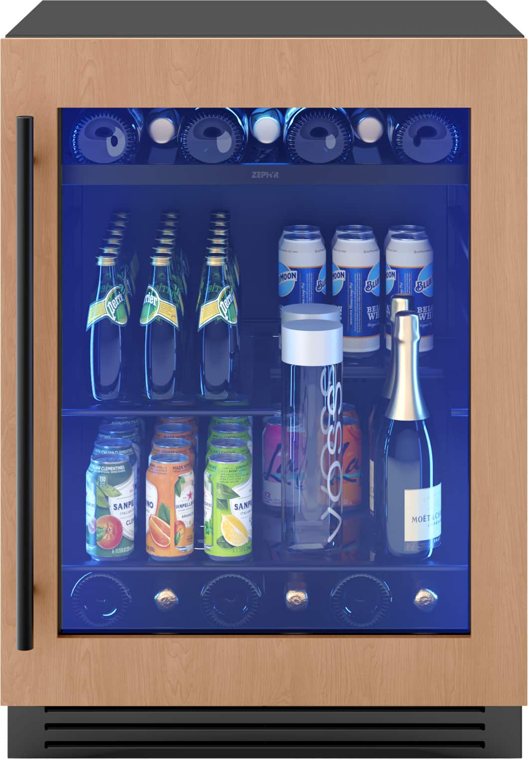 Zephyr - Presrv 24 in. 7-Bottle and 108-Can Single Zone Panel-Ready Beverage Cooler - Panel Ready + Glass