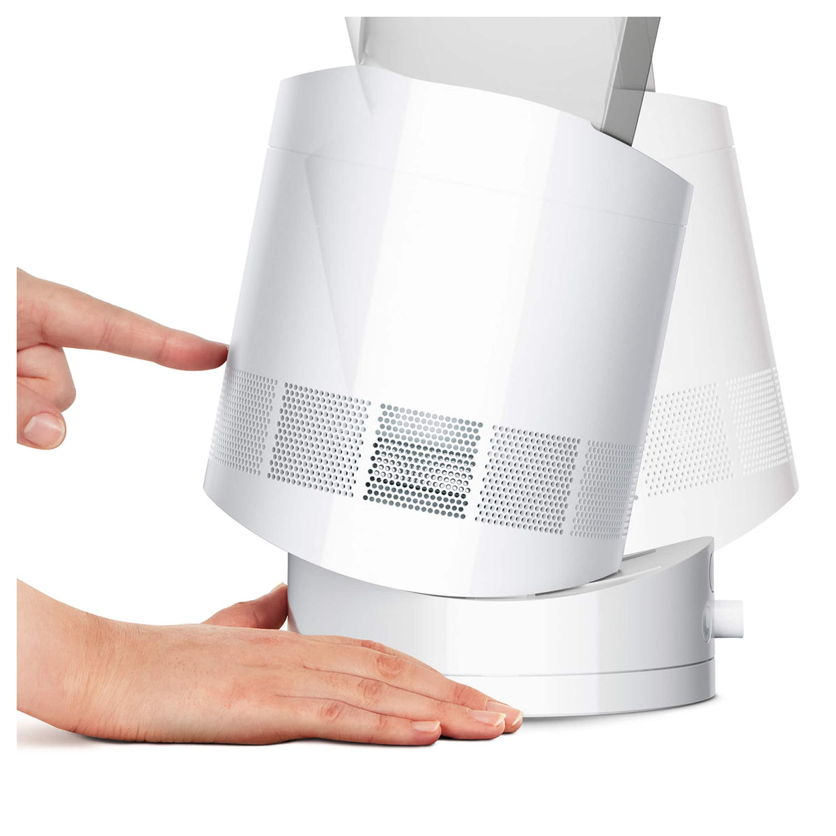 Dyson - Cool CF1 Adjustable Bladeless Desk Fan w/ Air Multiplier Technology - White/Silver