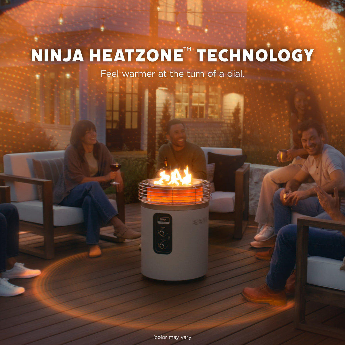 Ninja - Fireside360 Outdoor Heater & Fire Pit - Black