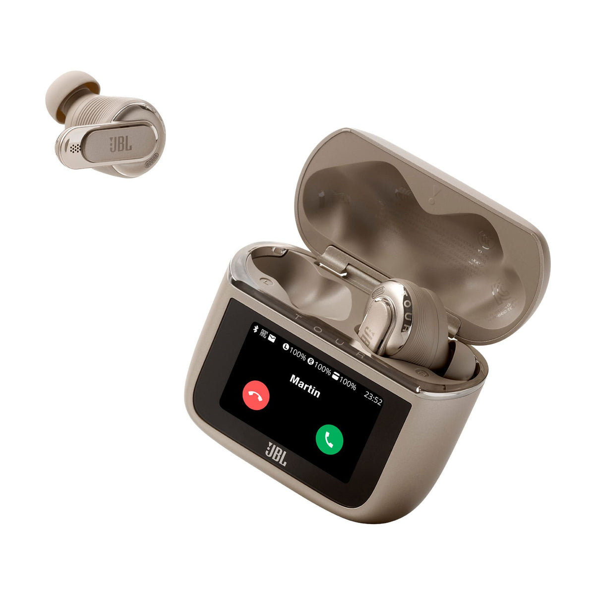 JBL - Tour Pro 3 True Wireless Noise Cancelling Earbuds - 2024 - Titanium