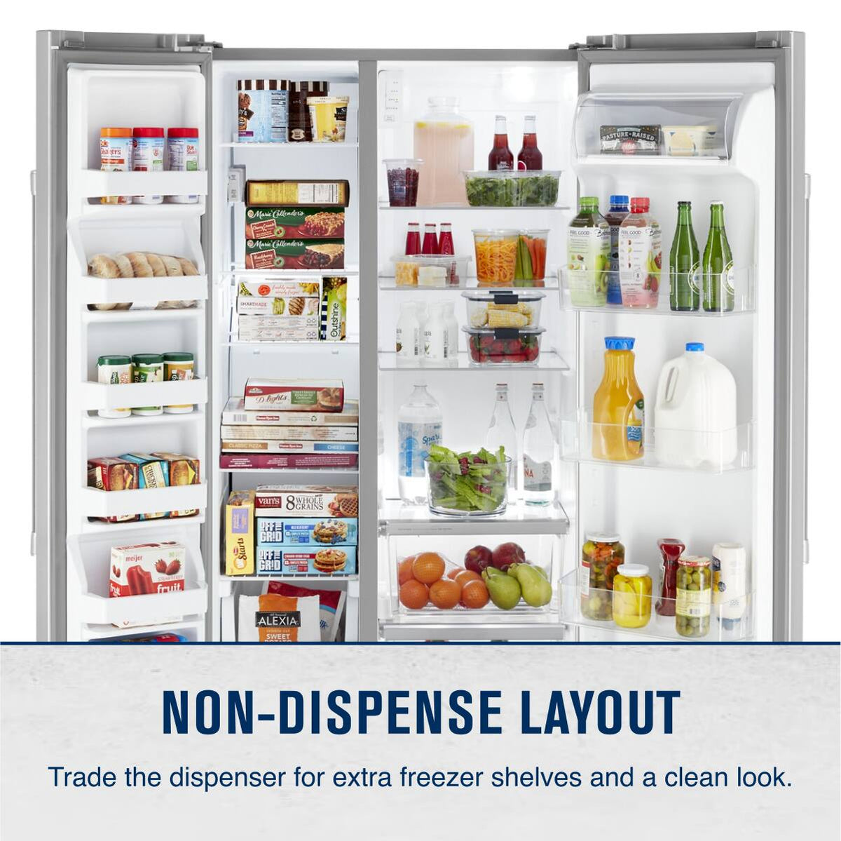 Maytag - 36 in. Wide 25 cu. ft. Side-by-Side Refrigerator with Humidity-Controlled FreshLock Crisper - Fingerprint-Resistant Stainless Finish