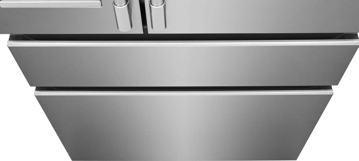 Frigidaire - Professional 36 in. Wide 21 Cu. Ft. Counter-Depth 4-Door French Door Refrigerator with Custom-Flex Temp Drawer - Stainless Steel