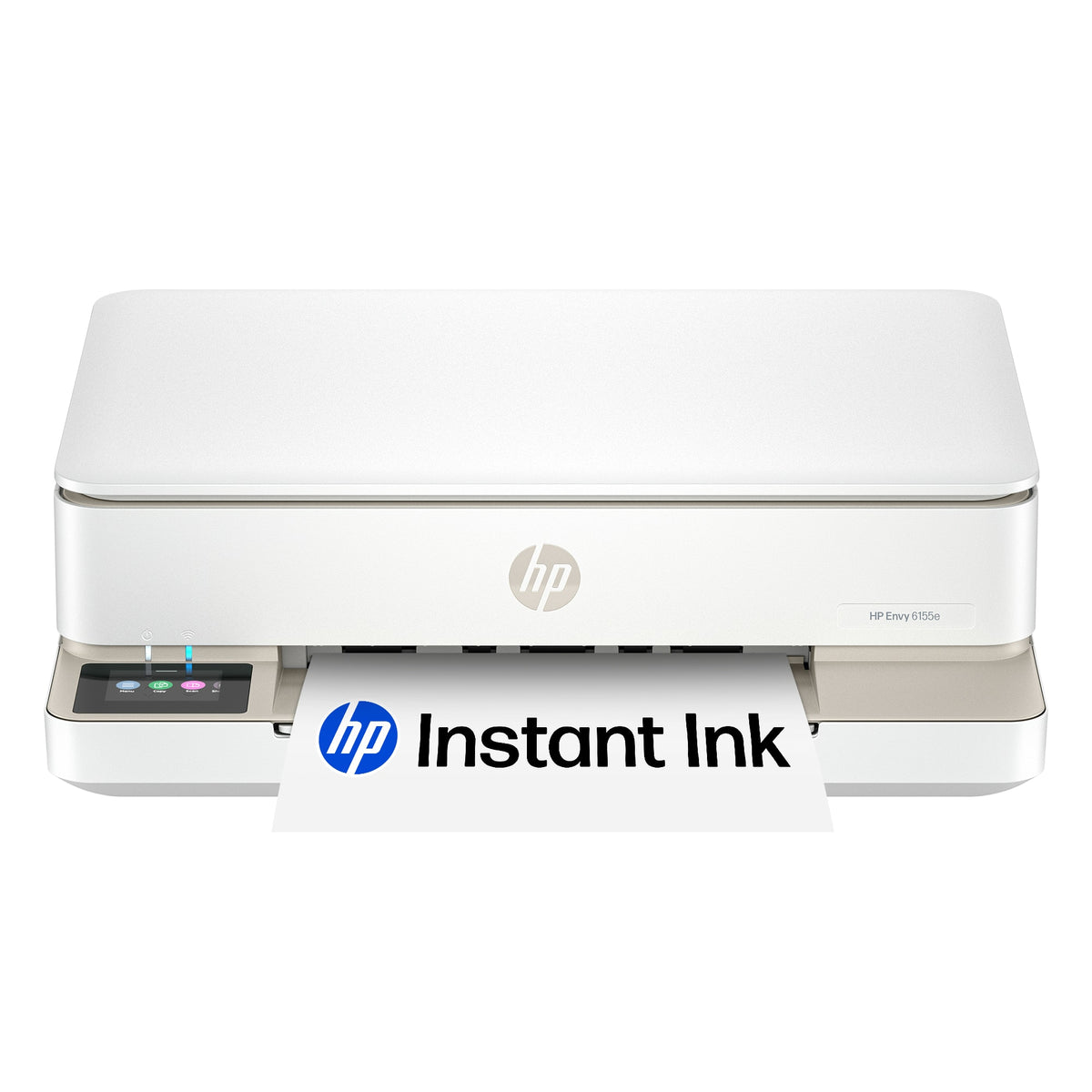 HP - Envy 6155e Wireless AI-Enabled All-in-One Inkjet Printer with 3 Months of Instant Ink - White