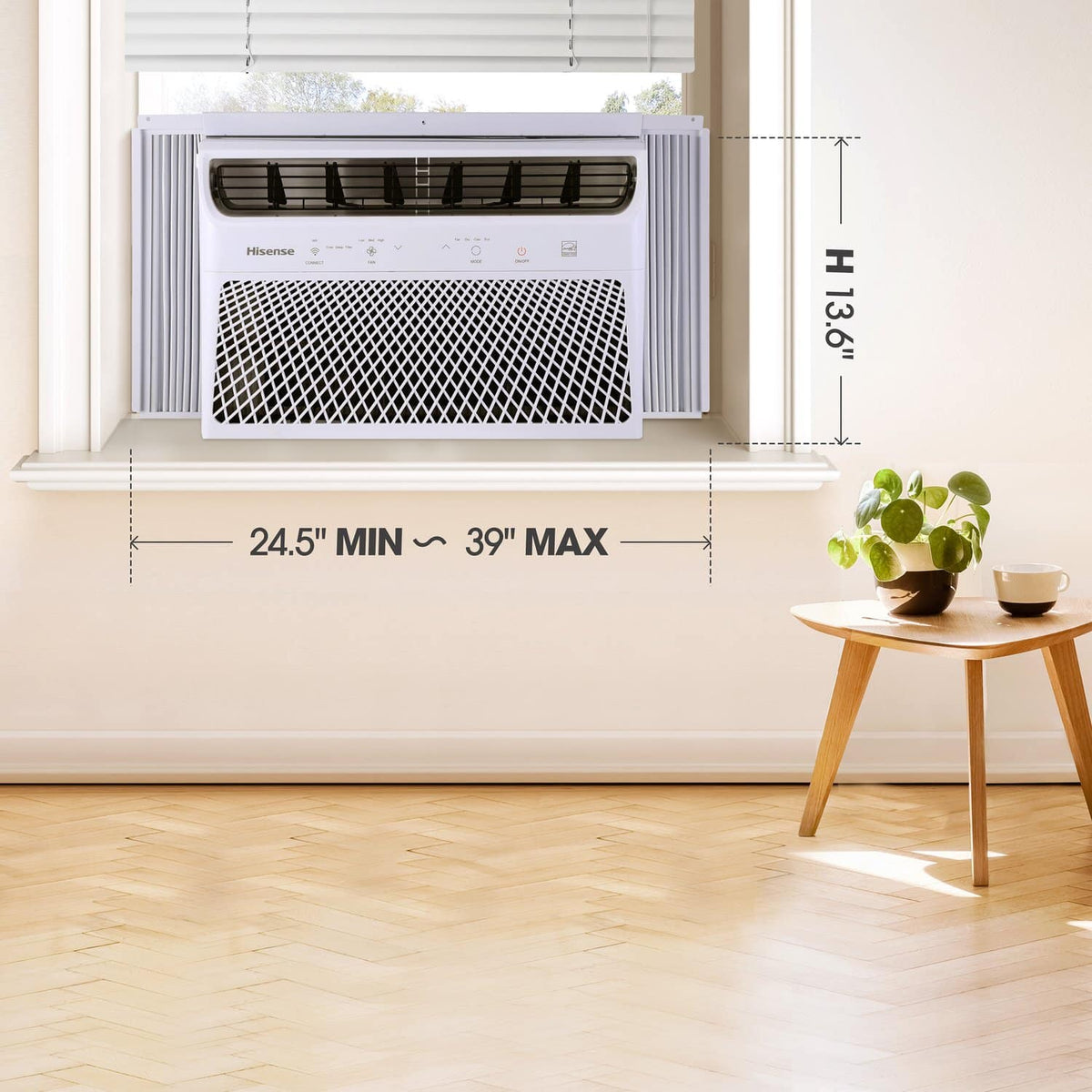 Hisense - 10,000 BTU Window Air Conditioner with Inverter Technology & ConnectLife App 450 Sq. Ft. with Remote - White