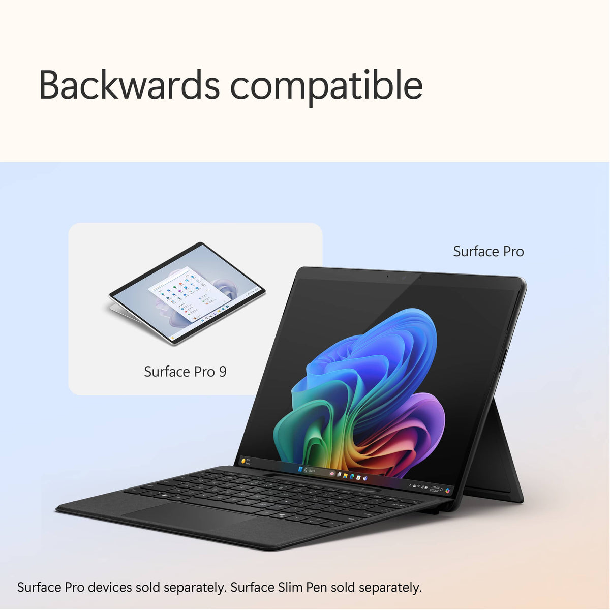 Microsoft - Surface Slim Pen (2nd Edition) and Pro 13" Flex Keyboard for Pro 13" (11th Edition), Pro 9, Pro 8 - Black