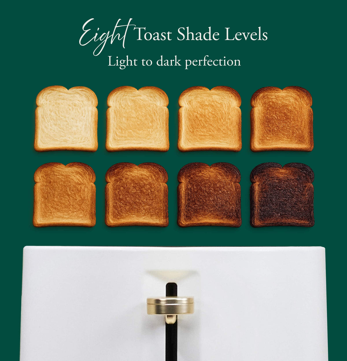 Café - Express Finish 2-Slice Toaster with Extra Wide Slots and 4 Preset Toasting Functions - Matte White
