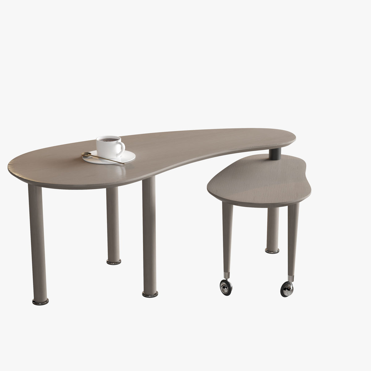 Mesa de cóctel giratoria con patas sólidas, 360 grados de rotación