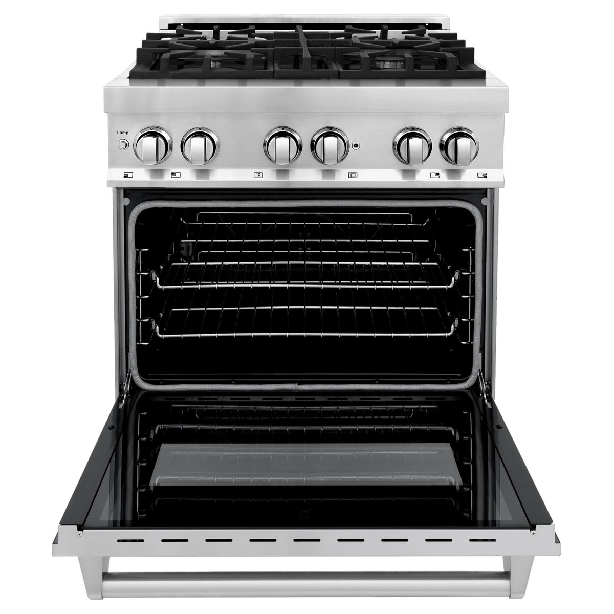 ZLINE - 30 in. Wide 4 Burner 4.0 cu. ft. Legacy Freestanding Dual Fuel Range with  Electric Convection Oven in Stainless Steel - Stainless Steel