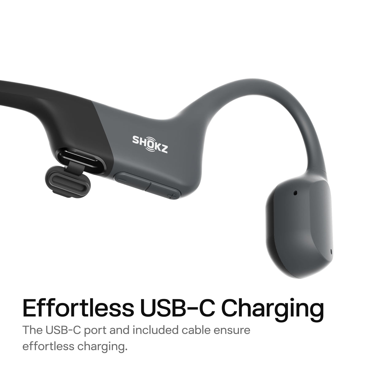 Shokz - OpenRun Mini Wireless Bone Conduction Open-Ear Bluetooth Endurance Headphones - Black