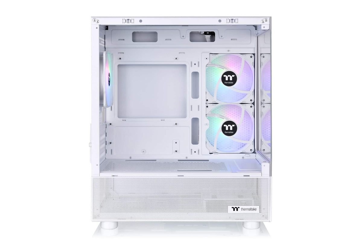 Thermaltake - View 170 TG ARGB  Micro-ATX Mid-Tower PC Case - Snow