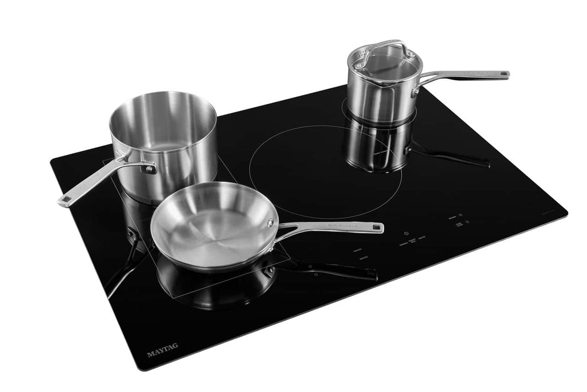 Maytag - 30 in. Wide 4 element Electric Induction Cooktop with Power Boost - Black
