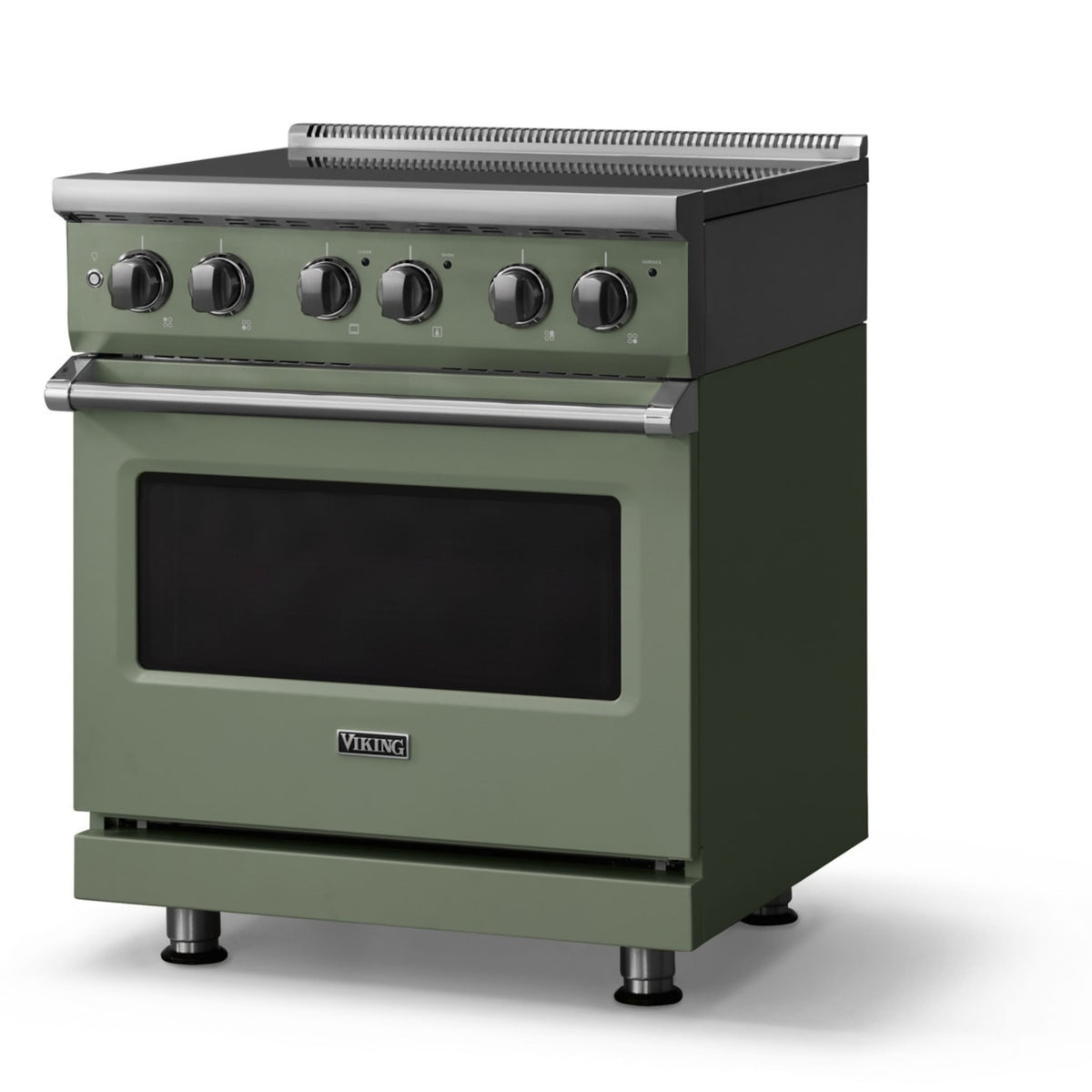 Viking - 30"W. Pro5S 4.7 Cu. Ft. Freestanding 4 Element Electric Convection Range - Eucalyptus