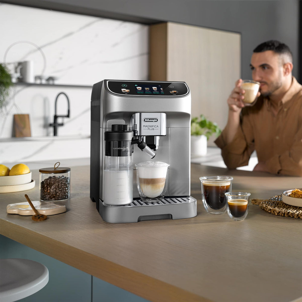 De'Longhi - Magnifica Plus Fully Automatic Espresso Machine - Silver