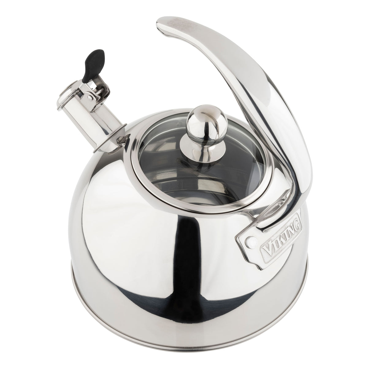 Viking - 2.6 Quart Whistling Tea Kettle with 3-Ply Base - Stainless Steel