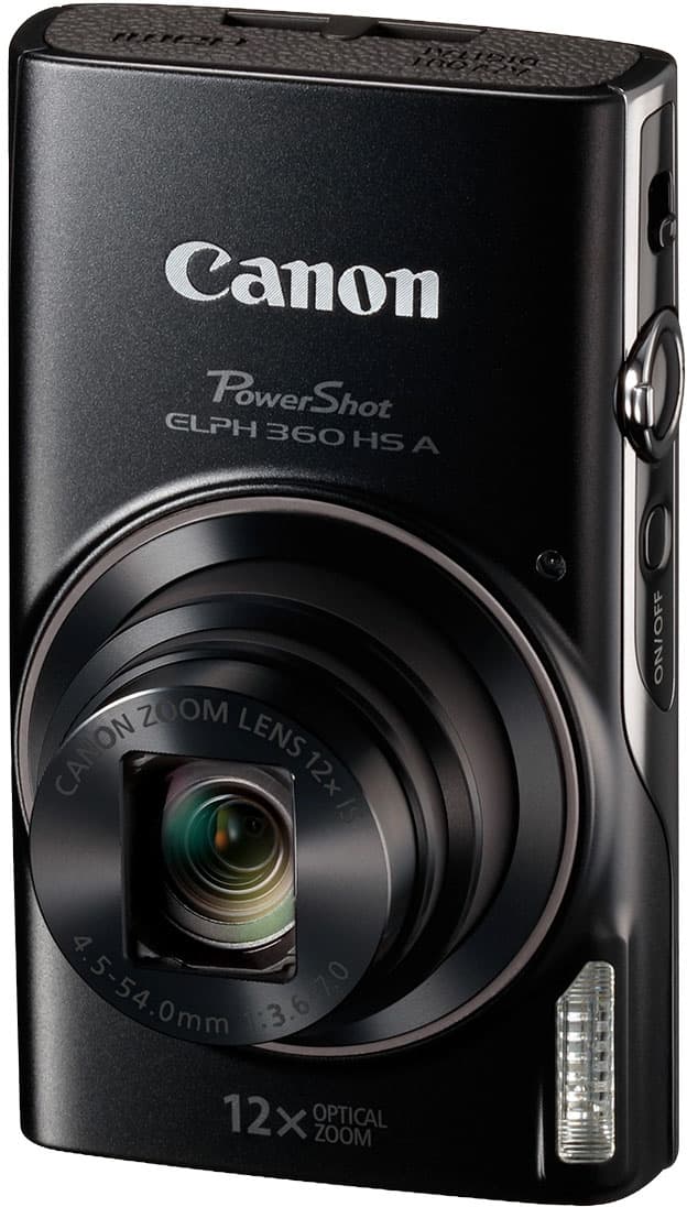 Canon - PowerShot ELPH 360 HS A Full HD Video 20.2-Megapixel Digital Camera - Black
