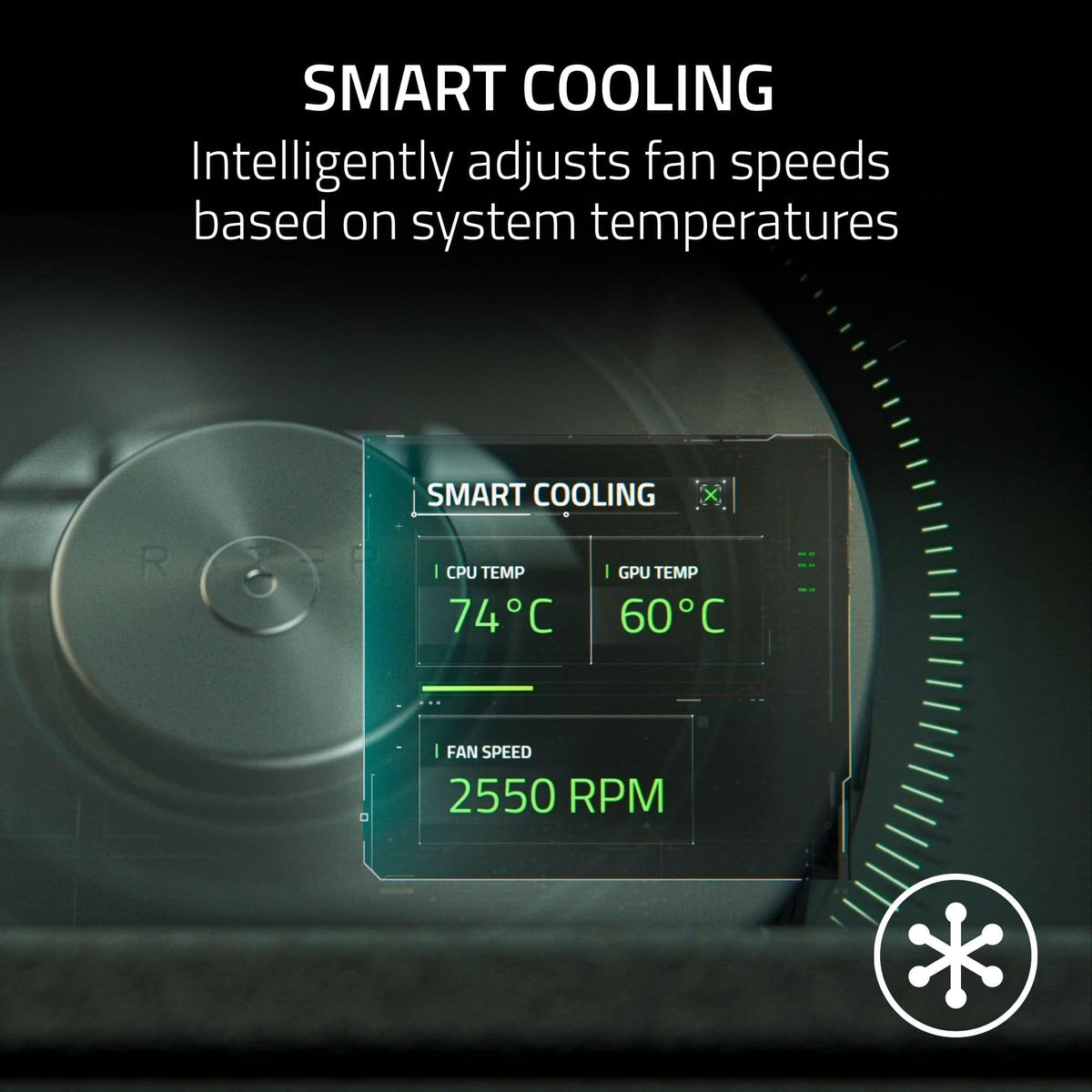 Razer - Laptop Cooling Pad with Intelligent Fan Control and Chroma RGB for Laptops 14 Inches to 18 Inches - Black