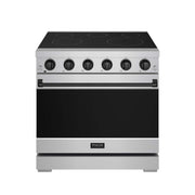 36 in. Wide 5 Elements Gordon Ramsay Series by Thor Kitchen 6.0 Cu. Ft Freestanding Electric Range with Black Hardware - Stainless Steel