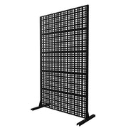 Biombo decorativo de privacidad independiente para interiores y exteriores - Negro