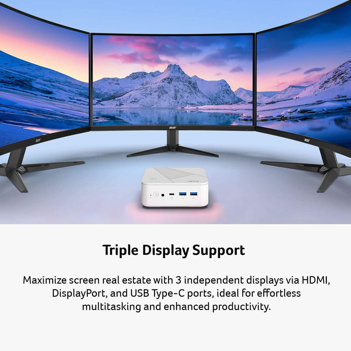 Acer - Revo Box AI Mini PC Desktop Copilot+PC - AMD Ryzen AI 9 465 2026 - 16GB DDR5 Memory - 512GB Storage - White
