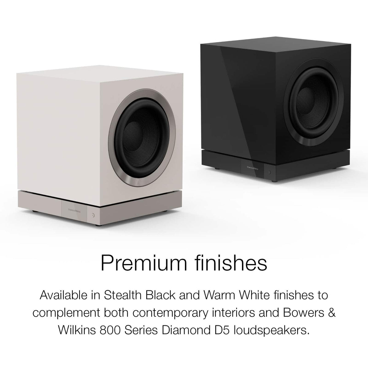 Bowers & Wilkins - DB Series Dual 8" Powered Subwoofer 1000W (each) - WarmWhite