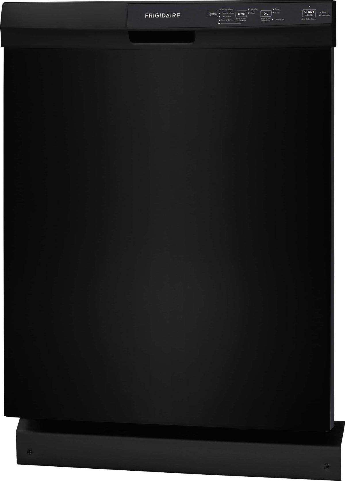 Frigidaire - 24" Front Control Built-In Plastic Tub Dishwasher with MaxDry, 54 dBA - Black