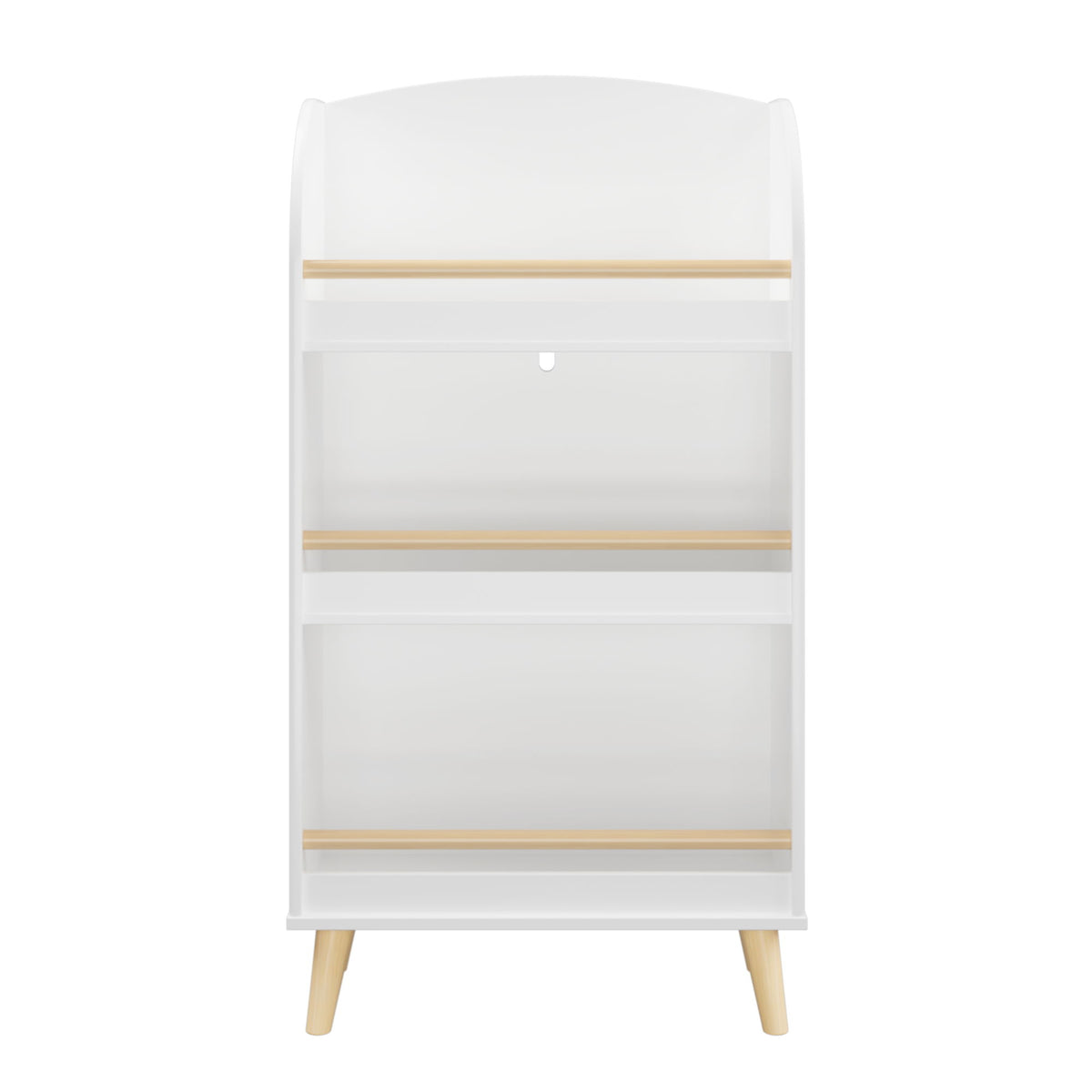 Bookshelf 3 Tier Book Organizer With Toy Storage - White