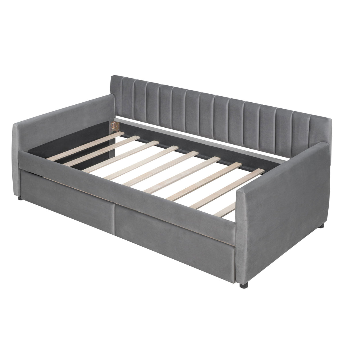 Upholstered Daybed With Slat Support