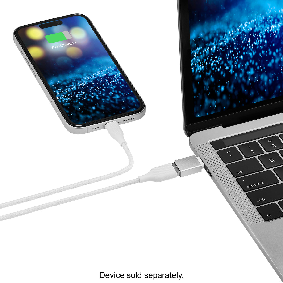 Best Buy essentials™ - Female USB to Male USB-C Adapter (2-Pack) - Silver