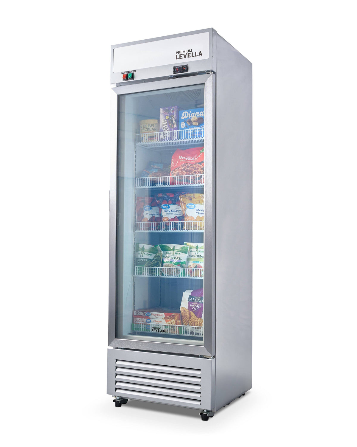 Premium Levella - 11.6 cu. ft. Single Door Display - Stainless Steel
