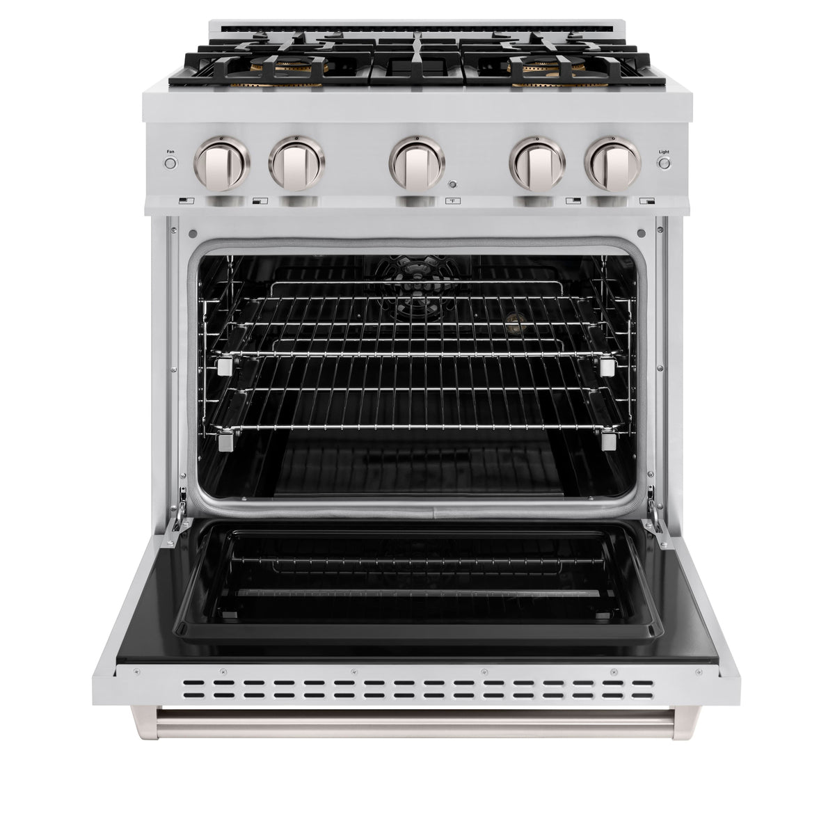 ZLINE - 30 in. 4.2 cu. ft. Classic Freestanding Dual Fuel Range with 4 DuoPro Burners and Convection Oven in Stainless Steel - Stainless Steel