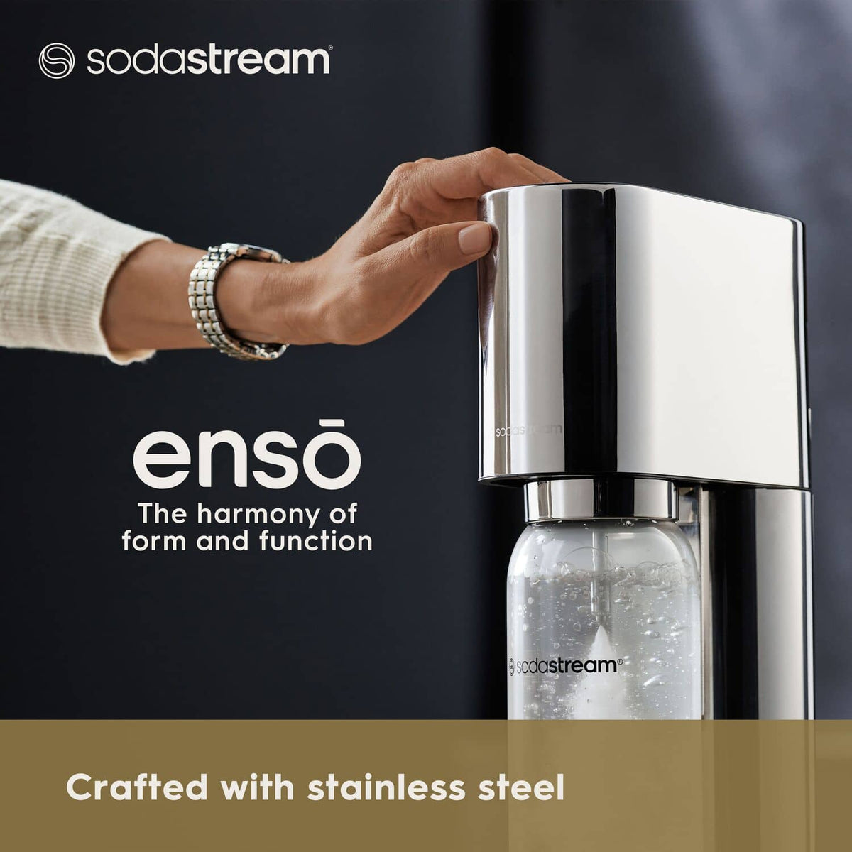 SodaStream - Enso Sparkling Water Maker Starter Kit - Silver
