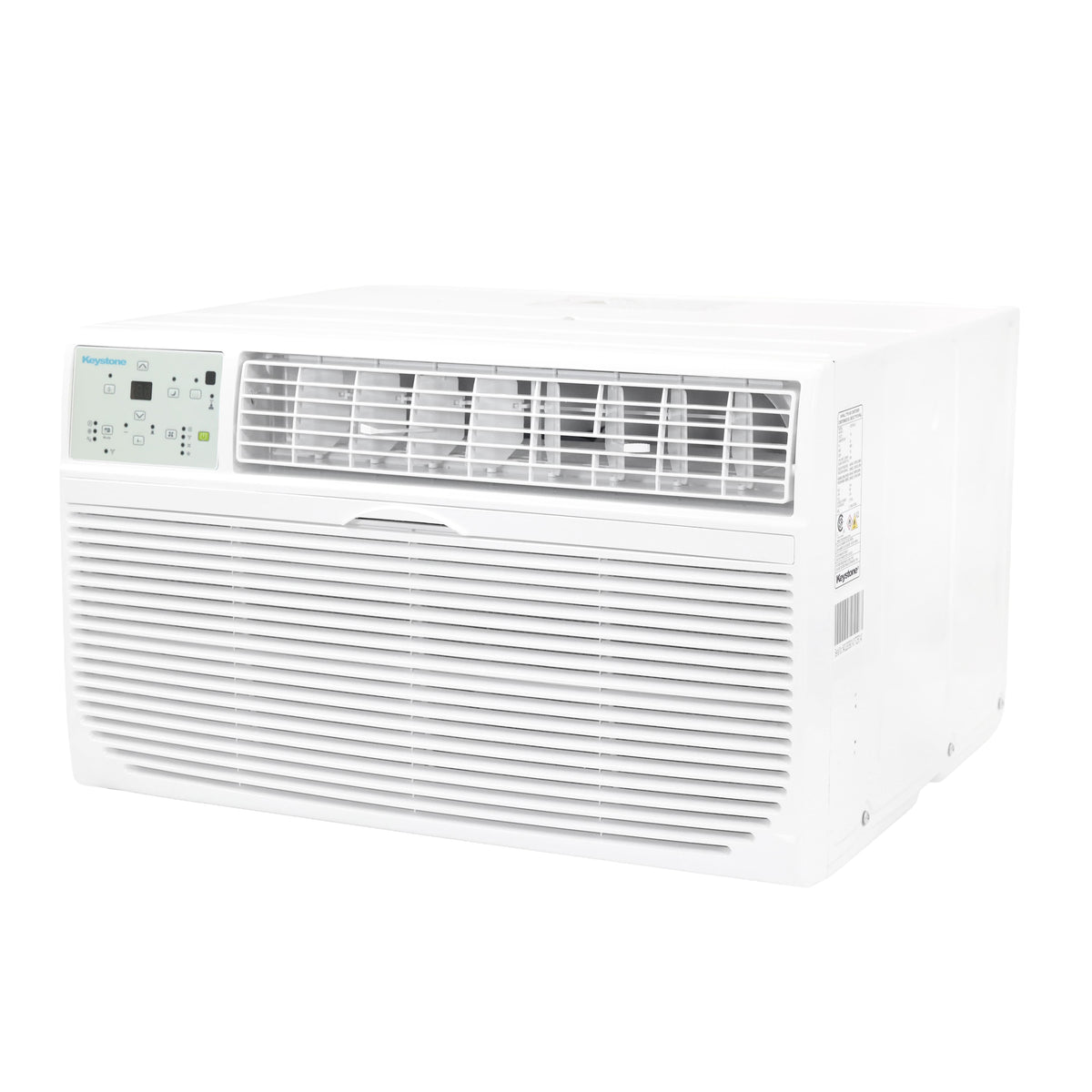 Keystone - 14,000 BTU 230V Through-the-Wall Air Conditioner with Follow Me LCD Remote Control - White