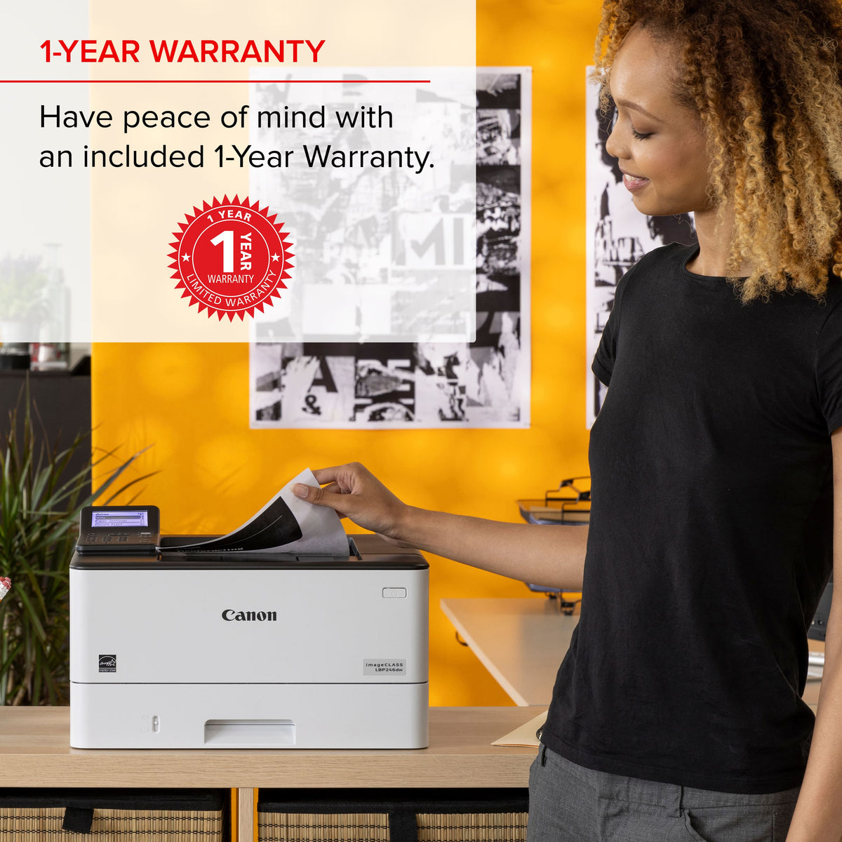 Canon - imageCLASS LBP246dw Wireless Black-and-White Laser Printer - White