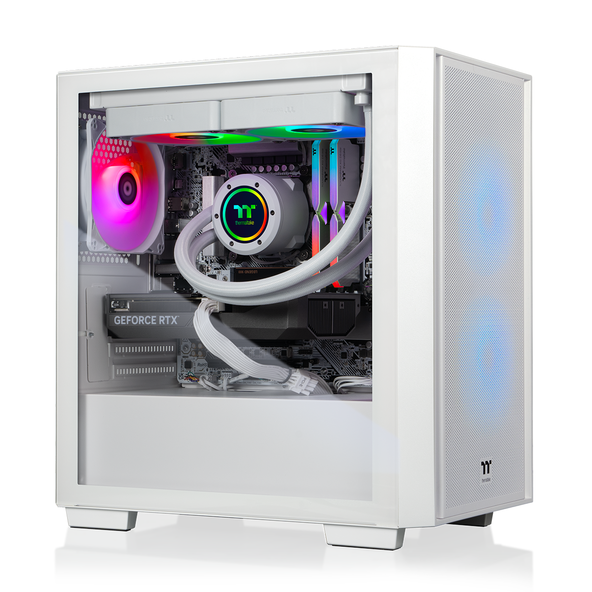 Thermaltake - LCGS Versa u2660TS Gaming Dsktp Intel Core Ultra 7 265KF, 32GB Memory, NVIDIA GeForce RTX 5060 Ti 8G, 2TB SSD NVMe M.2 - White