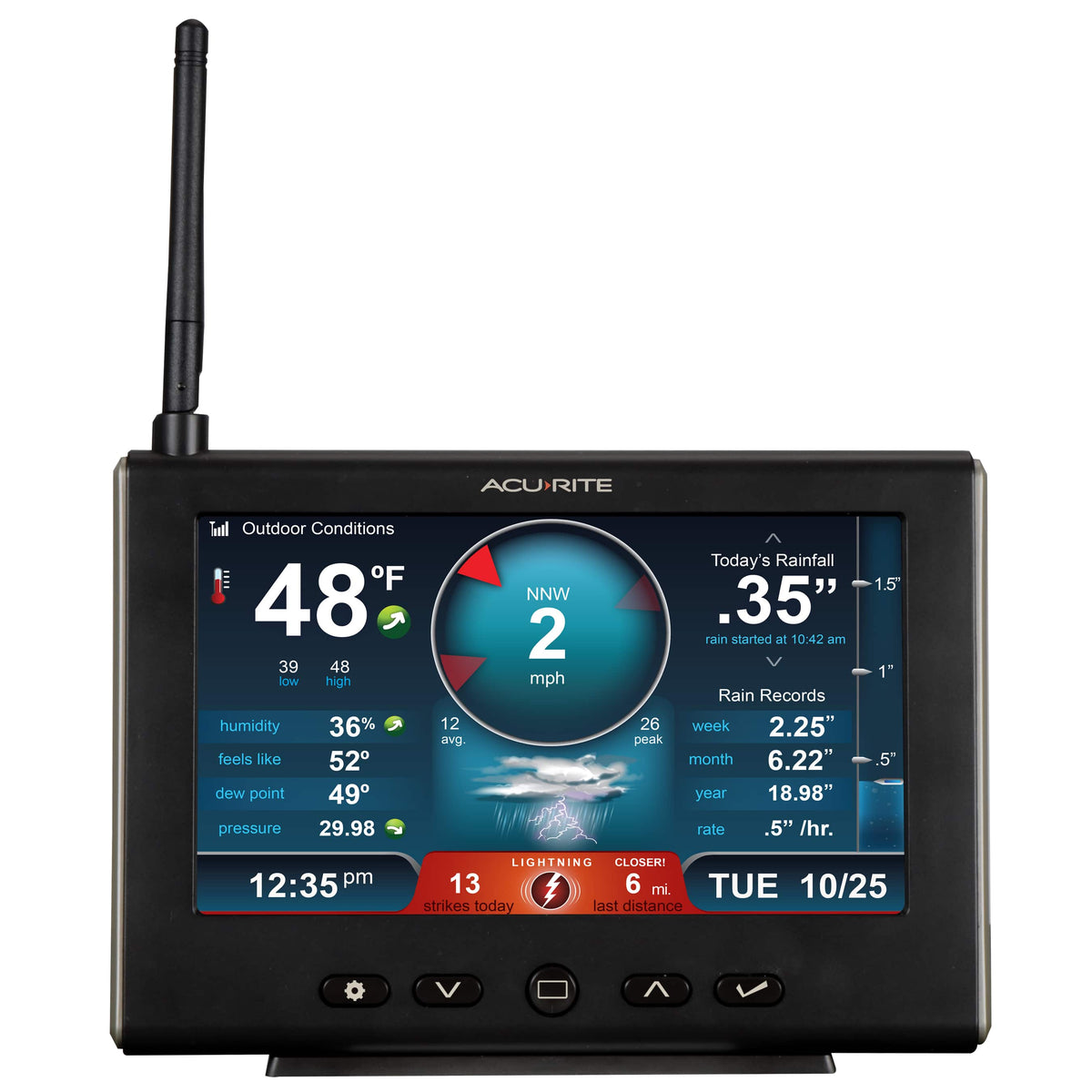 AcuRite - Iris (5-in-1) Pro Weather Station with High-Definition Display and Lightning Detection - Multi