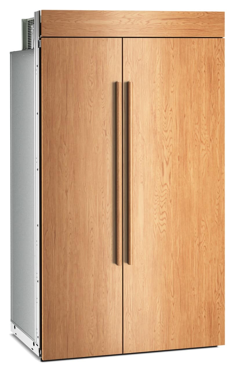 KitchenAid - 48" wide 30 cu. ft. Built-In Panel-Ready (not included) Side-by-Side Refrigerator with Platinum Interior - Custom Panel Ready