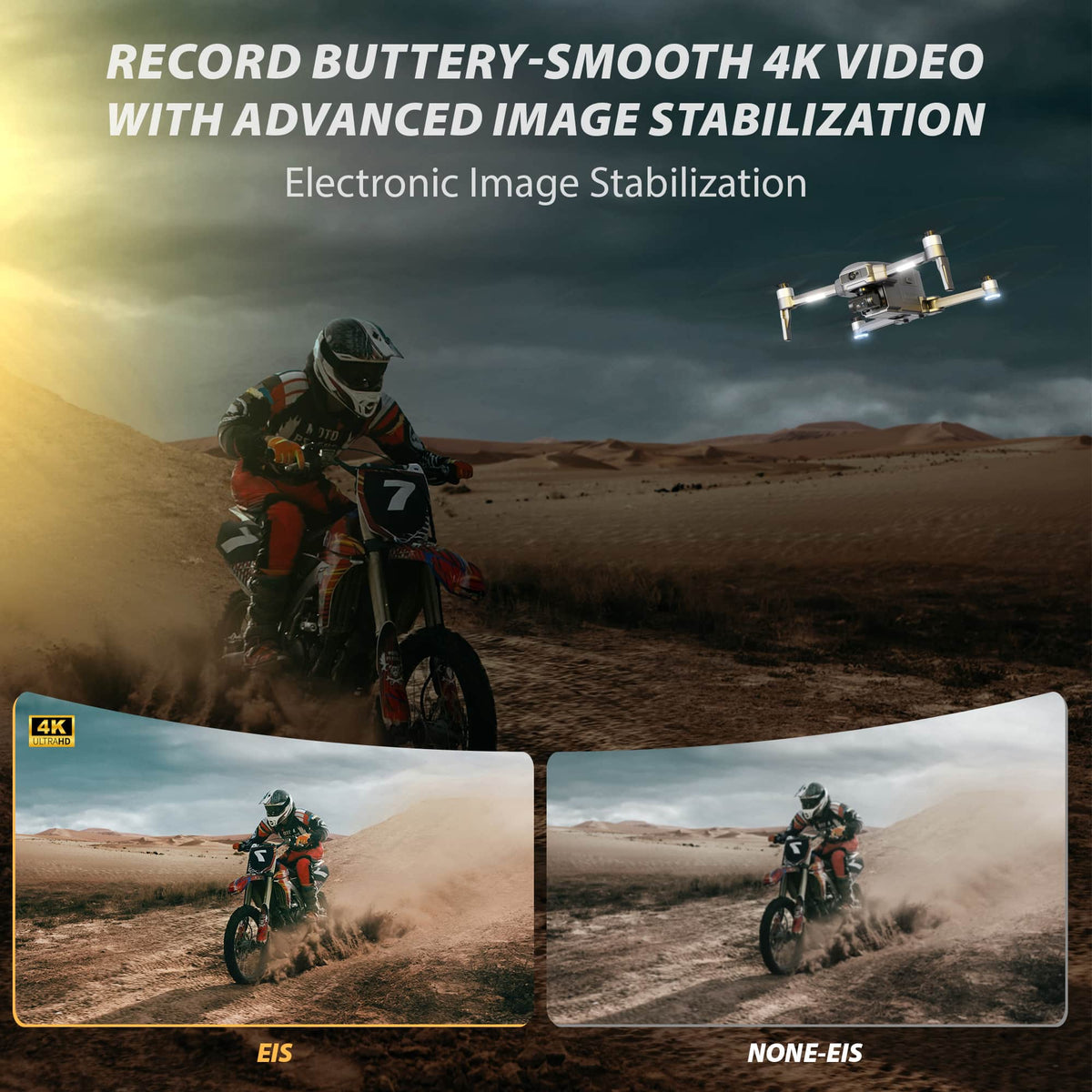 Contixo - F33 Vortex 4K GPS Drone with 2-Axis Gimbal, 6KM Range, 40-Min Flight, 5.5" HD Screen & Brushless Motor - Dark Gray