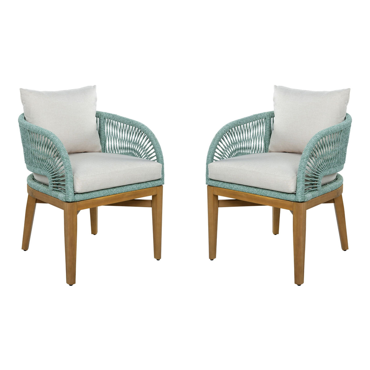 Outdoor Dining Chairs With Cushion (Set of 2)