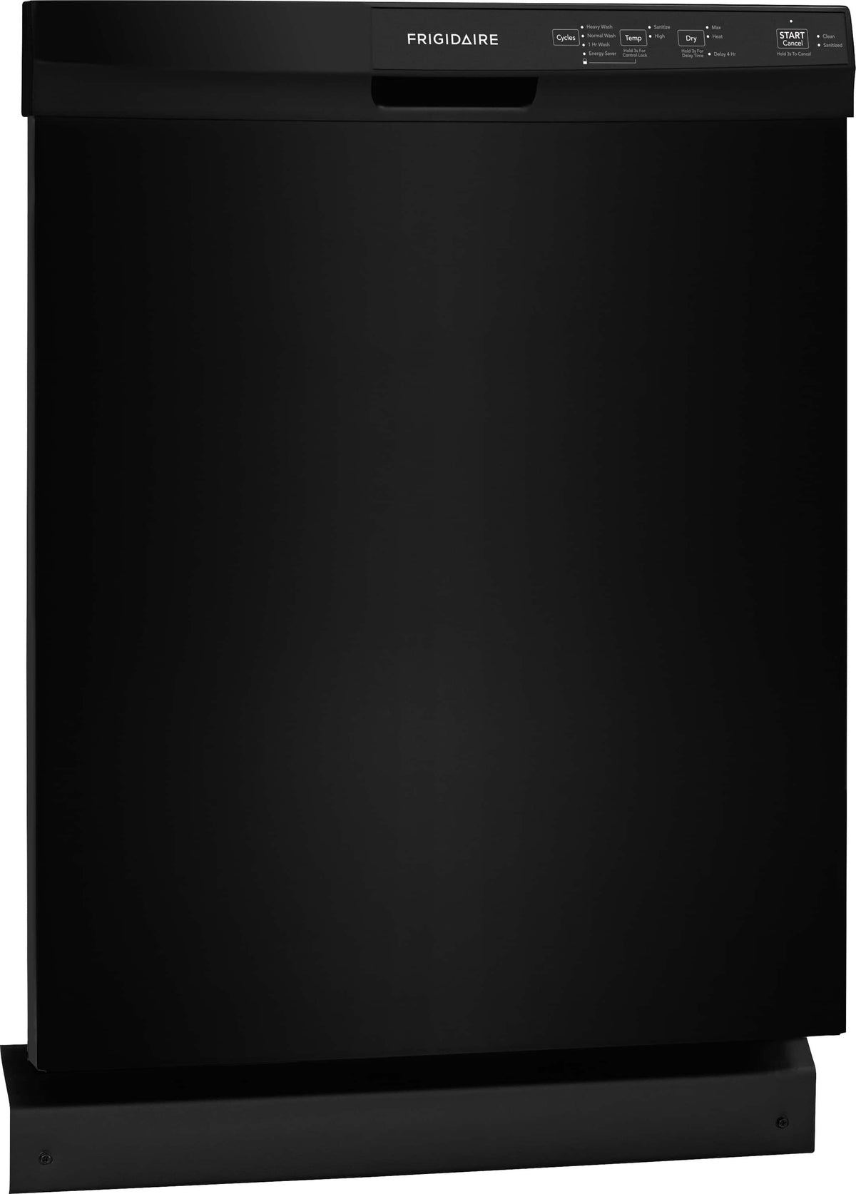 Frigidaire - 24" Front Control Built-In Plastic Tub Dishwasher with MaxDry, 54 dBA - Black